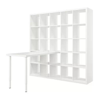 KALLAX/LAGKAPTEN 書桌/工作桌組合, 白色, 182x159x182 公分