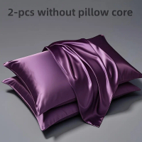 Bộ 2 vỏ gối satin, đồ dùng giường ngủ, thích hợp cho da và tóc, bộ 2 vỏ gối satin, mềm mại, thoáng k