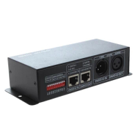 4X DMX 512 4CH X 8A Decoder LED Controller 4 Channel Driver RGBW LED Tape DC 12V - 24V