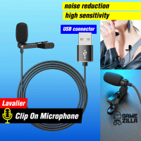 Mic Clip On USB Microphone Mini Mikrofon Jepit Lavalier Kabel Klip On