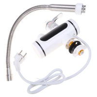Instant Electric Water Heater Rapid Heating Basin Faucet Kitchen Bathroom Hot Water Sink Tap with Temperature Display
