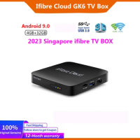 [Genuine]ifibre cloud GK6 Singapore starhub iFibre TV Box Media Player 4G 32G Android 9.0 Amlogic S905X3 BT5.1 Dual WiFi fromi9