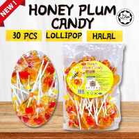 【Makanan Ringan】 30pcs Love Shape Red Plum Lollipop / Honey Plum Candy Gula Madu