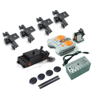 MOC Train Motors Kit 88002 IR RC Tracked Remote Control Motor Power Functions Train fit for High-Tech Building Block Toys