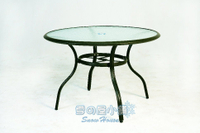 ╭☆雪之屋小舖☆╯峇里島鋁合金玻璃圓桌/戶外休閒桌椅 A44L34