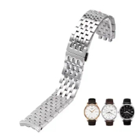 Solid Stainless Steel Watch Strap for Tissot Junya Series T0636 Arc Interface Double Press Buckle 20mm Accessories T063639a T063