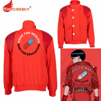Akira Shotaro Kaneda Cosplay Costume Red Jacket Coat Uniform Motorcycle Costume Unisex Role Paly Clothing Casual Wear