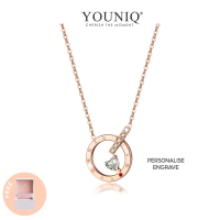YOUNIQ Love O'Clock18K Rosegold Titanium Necklace EG