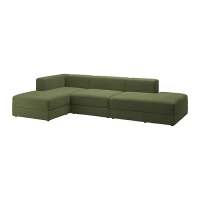 JÄTTEBO 3.5座位沙發連躺椅, samsala 深黃綠色, 324x160x71 公分