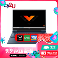 HP Victus Gaming 16-E1040AX 16.1 "FHD 144Hz Laptop permainan-prestasi biru (AMD Ryzen 7 6800H, 8GB R