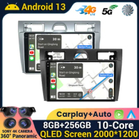 Android 13 Car Radio For Ford Fiesta Mk VI 5 Mk5 2002-2008 Multimedia GPS Navigation Player Stereo Wireless Carplay Android auto
