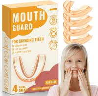 4 Pack Pink Kids Mouth Guard for Teeth GrindingComfortable Kids Night GuardMoldable Child Bite Guard