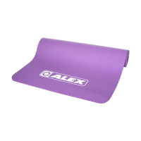 ALEX 專業瑜珈墊-台灣製 有氧 塑身 地墊 止滑墊 附收納袋 SGS認證 C-1812-2 紫白
