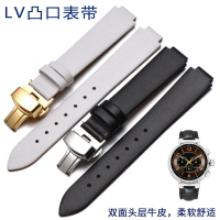 【替換錶帶】超薄真皮錶帶適配路易威登LV智能腕錶系列TAMBOUR凸口21*12手錶鏈