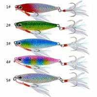 Lure Casting Metal Jig Berbulu 7cm/30gr Assist Hook Umpan Pancing Ikan Laut