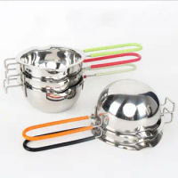 Melting Bowl Stainless Steel 400ml Large Capacity Double Spouts Universal Melting Pot For Candy Melts Chocolate Butter Wax