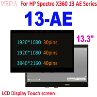 13.3" LCD For HP Spectre X360 13-AE Series LCD Display Touch screen Digitizer Assembly for HP 13-AE LCD 13 AE 13-AE011DX