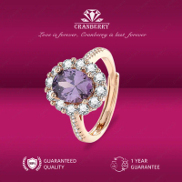 OS1-R75 Cincin Wanita Cranberry Jewelry Premium Lapis Emas 18k Permata Zircon Anti Luntur Anti Berub