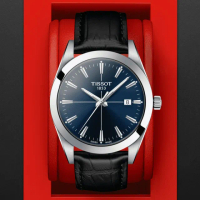 【TISSOT 天梭 官方授權】GENTLEMAN 簡約紳士石英腕錶 禮物推薦 畢業禮物(T1274101604101)