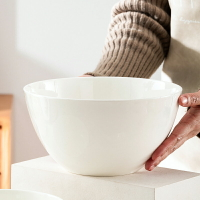 景德鎮純白湯碗家用大號粉面碗8英寸V型碗陶瓷餐具酸菜魚大碗