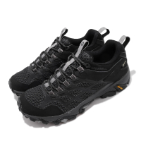 【MERRELL】戶外鞋 Moab FST 2 GTX 女鞋 登山 越野 耐磨 黃金大底 防潑水 黑 灰(ML599532)