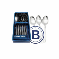 Sendok Makan Doll 6 pcs Stainless Steel Anti Karat Motif Bintang