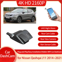 For Nissan Qashqai J11 2016 2020 2014~2021 Car Dash Cam DVR Video Recorder 4K Full HD Front And Rear Cameras Auto Accessories