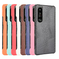 For Sony Xperia 1 III Case Luxury Crocodile pattern PU leather Case For Sony Xperia 1 III 1iii Phone Case Back Cover 6.5"