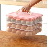 雞蛋格保鮮收納盒手提多層家用帶蓋冰箱冷凍餃子食物塑料禮盒蛋托