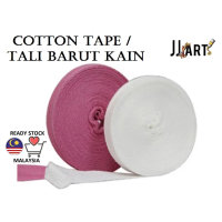 Twill Tape Ribbon 100% Cotton White & Pink Roll Herringbone Tape 10mm