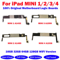 Free Shipping A1432 Wifi Version A1489 A1599 for iPad MINI 1 2 3 4 Motherboard A1538 Clean iCloud MINI1 MINI2 Main Logic Boards