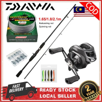 DAIWA Joran Pancing Fishing Rod Set Pancing Casting 1 Set Murah Reel bc+Casting Rod+Line+Hook+Lure B