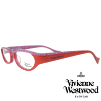 【Vivienne Westwood】英倫龐克搖滾撞色款光學眼鏡(紅/紫 VW133_01)