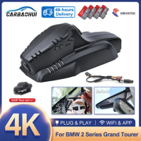 New 4K UHD Plug and Play Car DVR Video Recorder Dash Cam Camera For BMW 2 Series Grand Tourer GT 220i 218i 220d,Wireless DashCam