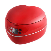 300W 1.8L Heart-shaped Rice Cooker Intelligent Mini Rice Cooker with Rice Cooking Function, Cooking Porridge and Making Cakes