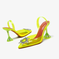 2024 most popular women's high heels diamond jelly shoes