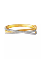 TOMEI TOMEI Diamond Cut Collection Intersecting Bangle, Yellow Gold 916