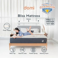 Domi Bliss Mattress - Kasur Pocket Spring Latex Pillow Top Memory Foam 90 x 200