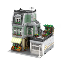 MOC-59472 Carpenter Shop House Street View Architecture Rong LEGO Building Assembly Model Toy