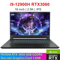 【Super Deal】Gaming Laptop 16" IPS FHD Display Intel Core i9 12900H i7-12700H GeForce RTX 3060 GDDR6 6GB 64GB DDR4 1TB SSD