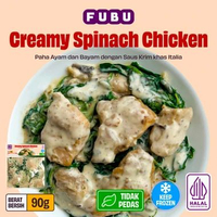 FUBU Creamy Spinach Chicken - Ayam Bayam Saus Krim khas Italia Topping Pasta - Satu Porsi Lauk Insta