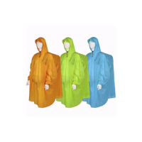 【Bluefield】極輕15D尼龍矽膠斗篷式連身雨衣 加大背包空間 多色可選