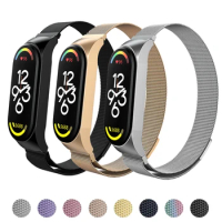Strap For Xiaomi Mi Band 7 bracelet stainless steel watch wristband Correa Miband band6 band4 band7 for Xiaomi mi band 6 5 3 4 7