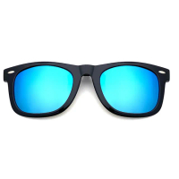 【SUNS】近視專用 偏光 冰水藍 夾片 Polaroid太陽眼鏡/墨鏡 抗UV400(可掀式/防眩光/反光)