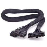 24Pin ATX Power Supply Cable 18+10Pin to 20+4 Pin Sleeved for Seasonic Snow Silent 750W 1050W PSU Modular