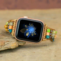 Latest Bohemian Emperor stone Apple Watch Strap Unique Trendy Handmade Apple Watch Band Drop-shipping