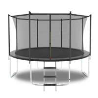 Trampoline, 14FT with Safety Enclosure Net, Outdoor Trampoline with Heavy Duty Jumping Mat and Spring Cover Padding, Trampoline
