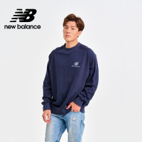 【New Balance】 寬鬆落肩拼接長袖上衣_男性_深藍色_MT33556ECL