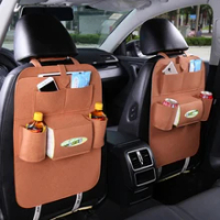 Car Seat Back Multi-Pocket Storage Bag Organizer Holder Pouch Black Practical 