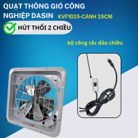 Dasin Quạt Thông Gió Công Nghiệp KVF1025 Cánh 25cm Hút Thổi 2 Chiều Công Tắc Đảo Chiều Tiện Lợi Đườn
